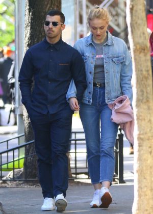 Sophie Turner with Joe Jonas out in East Village